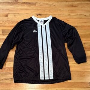 adidas Black and White  long Sleeve Tee